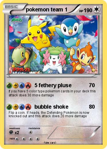 Pokemon pokemon team 1