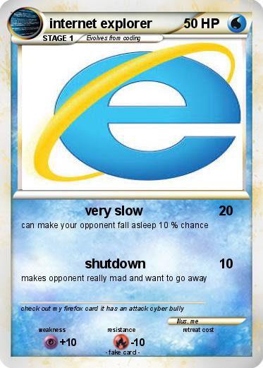 Pokemon internet explorer