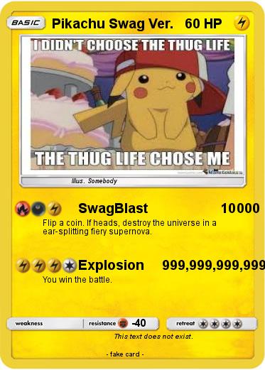 Pokemon Pikachu Swag Ver.