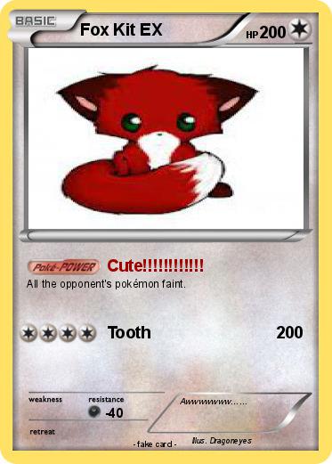 Pokemon Fox Kit EX