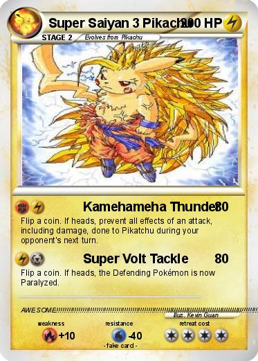 Pokemon Super Saiyan 3 Pikachu