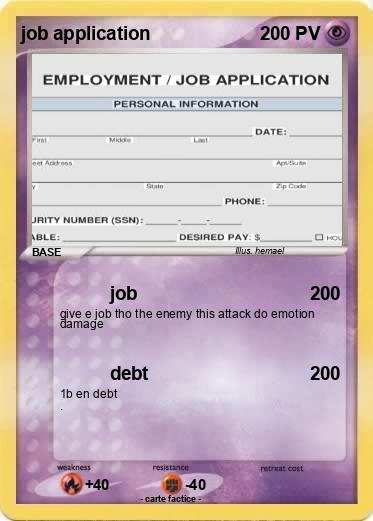 Pokemon job application
