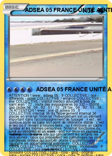 Pokemon ADSEA 05 FRANCE UNITÉ A INTERNAT FRANCE IME FRANCE