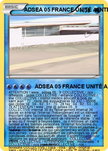 Pokemon ADSEA 05 FRANCE UNITÉ A INTERNAT FRANCE IME FRANCE