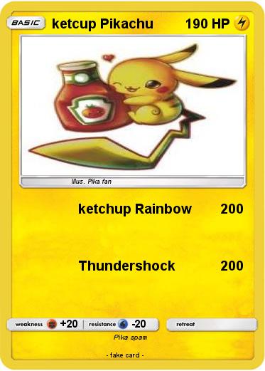 Pokemon ketcup Pikachu