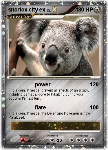 Pokemon snorlox city ex