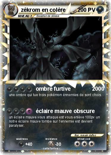 Pokemon zékrom en colère