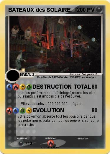 Pokemon BATEAUX des SOLAIRE