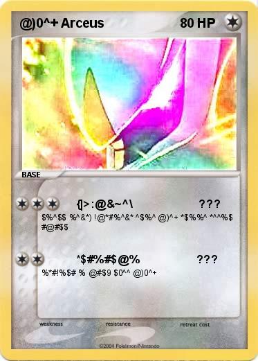 Pokemon @)0^+ Arceus