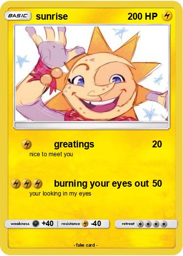 Pokemon sunrise
