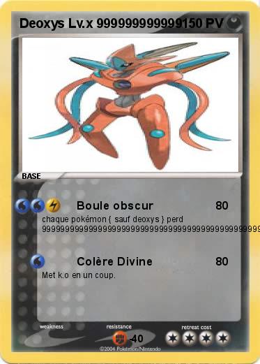 Pokemon Deoxys Lv.x 999999999999
