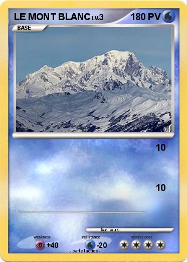 Pokemon LE MONT BLANC