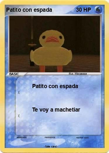 Pokemon Patito con espada