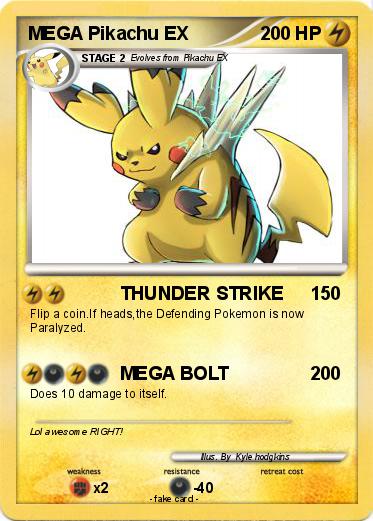 Pokemon MEGA Pikachu EX