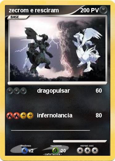 Pokemon zecrom e resciram