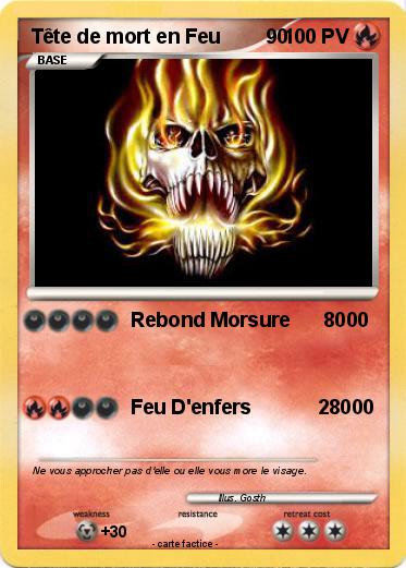 Pokemon Tête de mort en Feu        90