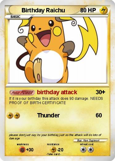 Pokemon Birthday Raichu