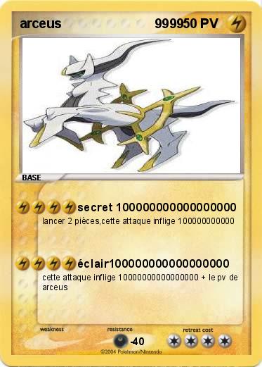Pokemon arceus                          9999