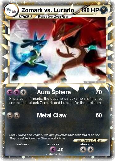 Pokemon Zoroark vs. Lucario