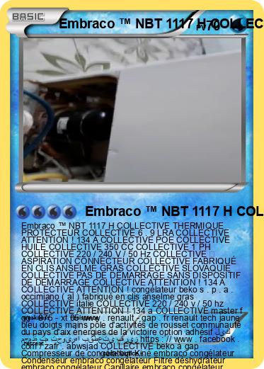 Pokemon Embraco ™ NBT 1117 H COLLECTIVE