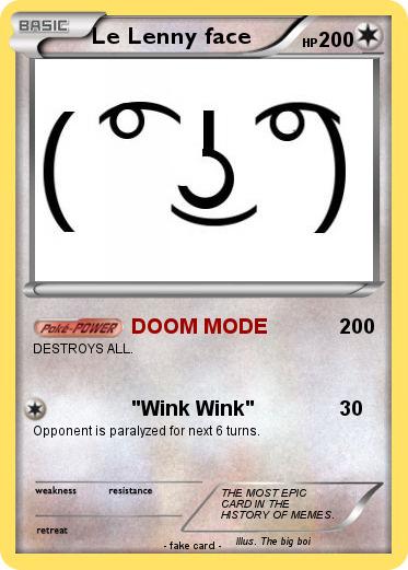 Pokemon Le Lenny face