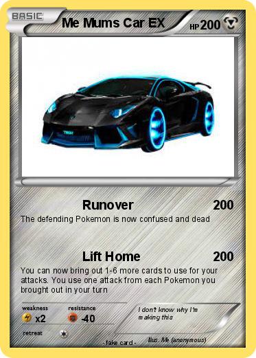Pokemon Me Mums Car EX