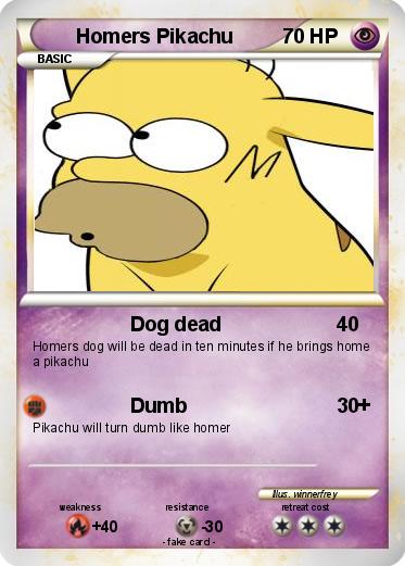 Pokemon Homers Pikachu