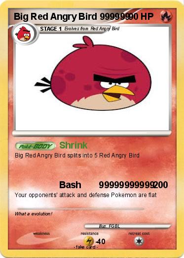 Pokemon Big Red Angry Bird 999999