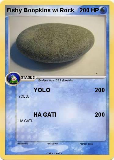 Pokemon Fishy Boopkins w/ Rock
