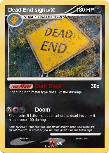 Pokemon Dead End sign