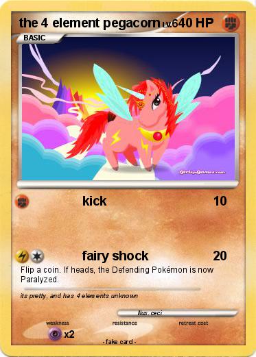 Pokemon the 4 element pegacorn