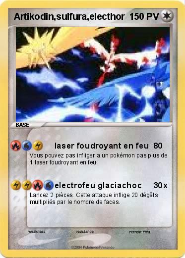 Pokemon Artikodin,sulfura,electhor