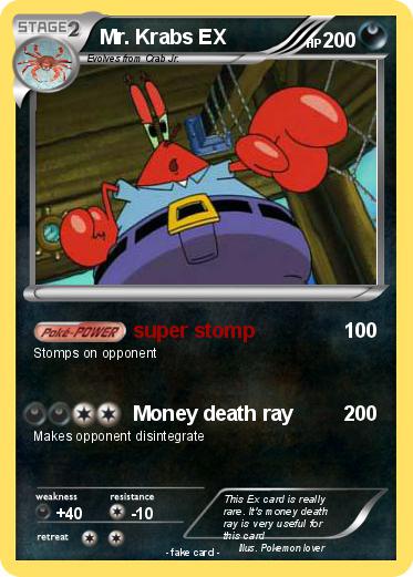 Pokemon Mr. Krabs EX