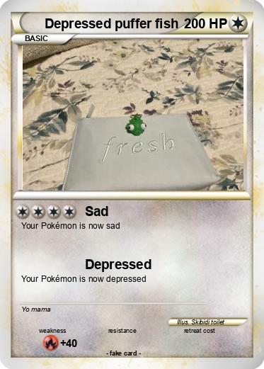 Pokemon Depressed puffer fish