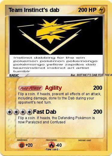 Pokemon Team Instinct's dab