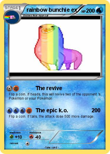 Pokemon rainbow bunchie ex
