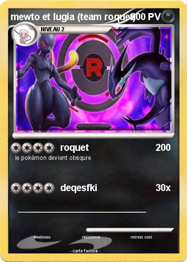 Pokemon mewto et lugia (team roquet)