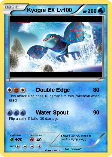 Pokemon Kyogre EX Lv100