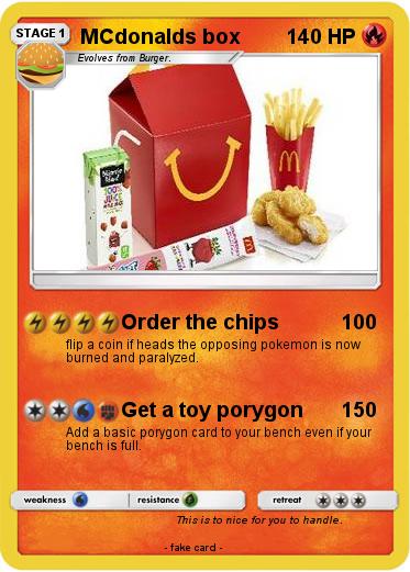 Pokemon MCdonalds box