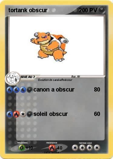 Pokemon tortank obscur
