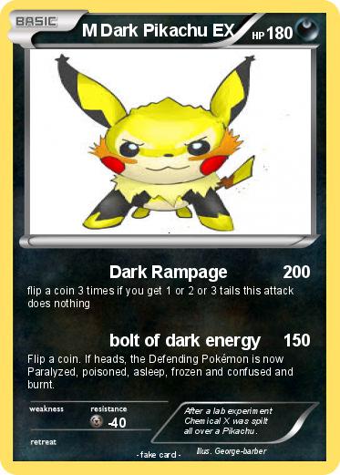 Pokemon M Dark Pikachu EX