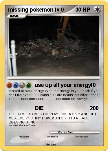 Pokemon missing pokemon lv 0