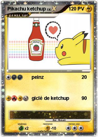 Pokemon Pikachu ketchup