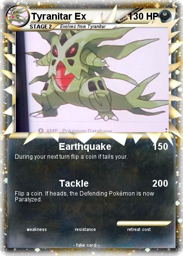 Pokemon Tyranitar Ex