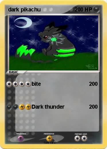 Pokemon dark pikachu