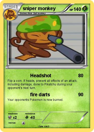 Pokemon sniper monkey
