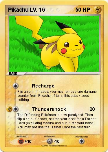 Pokemon Pikachu LV. 16