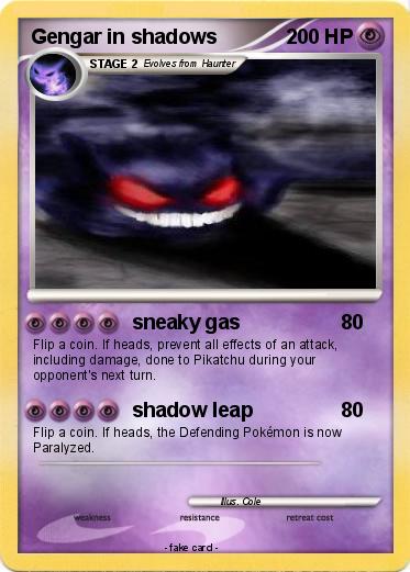 Pokemon Gengar in shadows