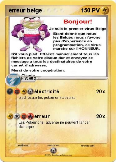 Pokemon erreur belge