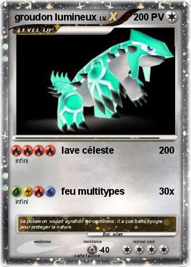 Pokemon groudon lumineux